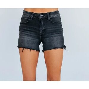 Rebecca Vervet Denim Jean Shorts Vintage Black XS NWT Distressed